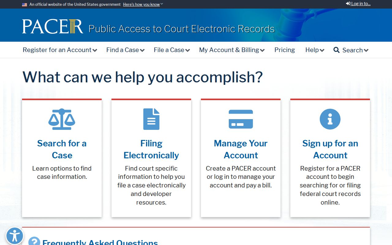 PACER federal records source distinguished from Gladwin County criminal court cases