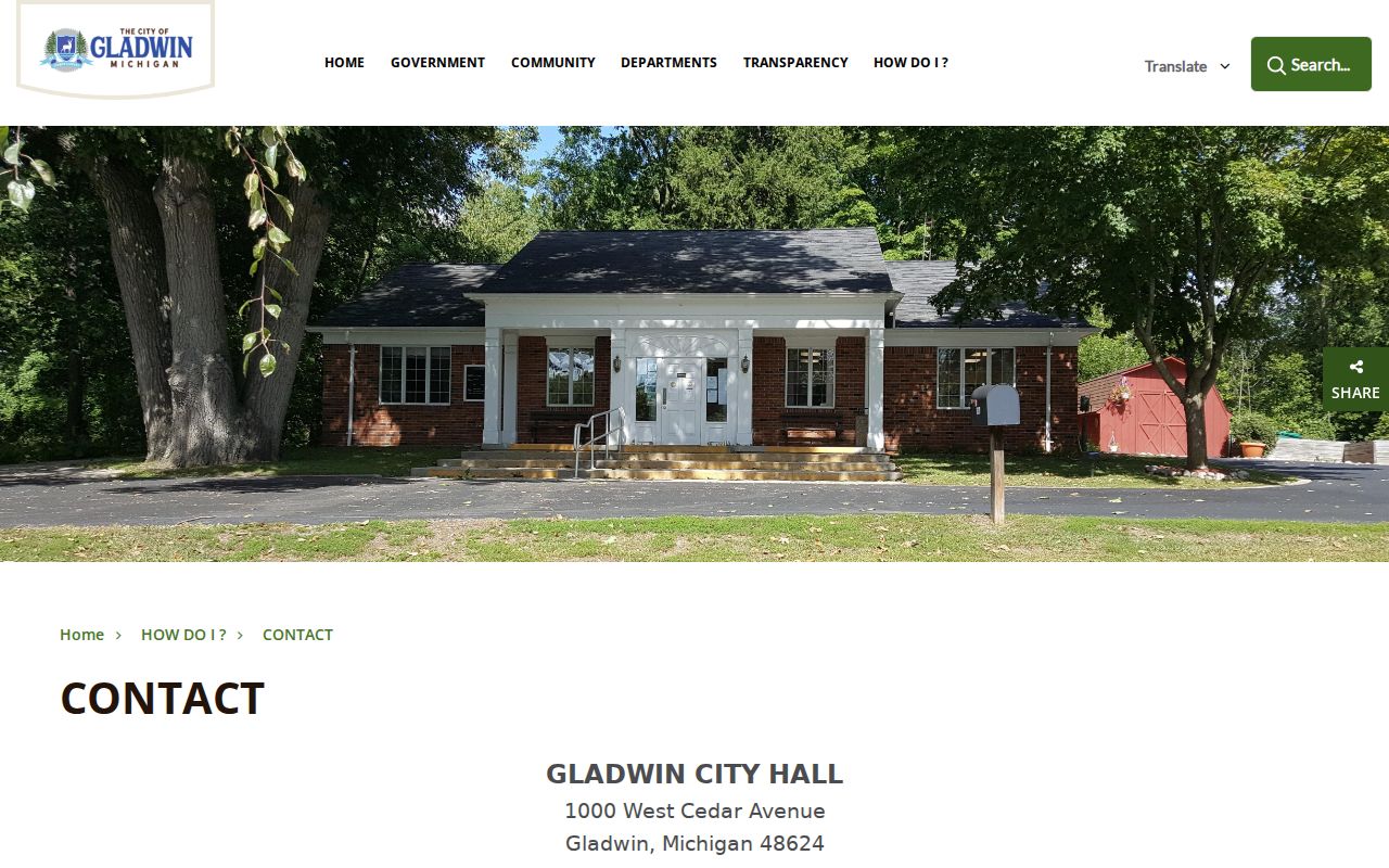 Gladwin criminal records contact route through the city clerk